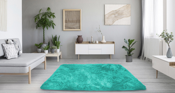 Shaggy Strado room carpet 160x220 TurquoiseSea (Turquoise)