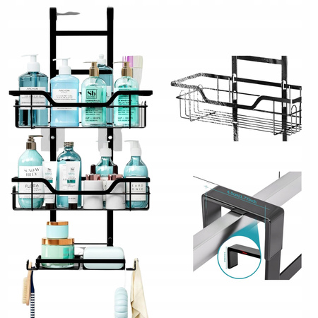 Strado Bathroom shelf hanging on glass