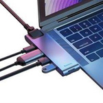 Hub Adapter USB-C HDMI SD microSD Ethernet RJ45 7w1 Baseus do Apple MacBook Pro 2016 / 2017 / 2018
