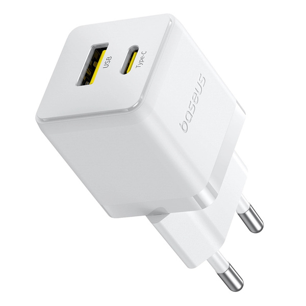 Nabíjačka sieťová Baseus Palm 30W USB-C USB-A, biela