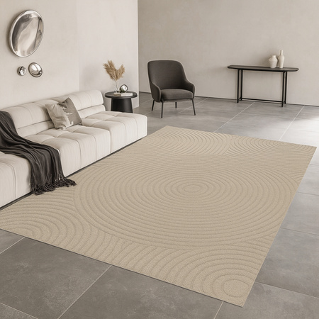 Dywan 160x230 do salonu pętelkowy duży japandi nowoczesny ciężki gruby POLO, beżowy