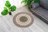 Round carpet NOVO Strado modern beige torte pattern for living room Oriental 200x200 cm