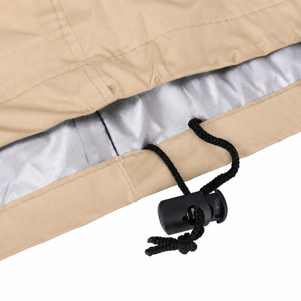 Pokrowiec na grill 170x60x117 cm wodoodporny ochrona UV beżowy