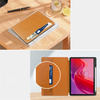 Puzdro kožené z vreckami na Lenovo Tab M11 10.95, hnedé - ochranné so stojanom, prístup k portom a tlačidlám