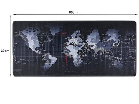 Duża podkładka pod mysz mapa świata 80x30 cm