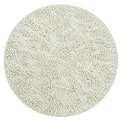 Dywan okrągły Shaggy 120x120 cm, biała limonka WhiteLime - pluszowy do salonu