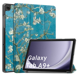 Puzdro grafické na Samsung Galaxy Tab A9 Plus 11 / Galaxy Tab A9 Plus X210, marhuľové - ochranné so stojanom