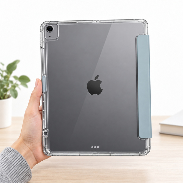 Etui Hard Crystal do Apple iPad Air 13 M4 M3 M2 2026/ 25/ 24 gen 8/ 7 z klapką - niebieskie