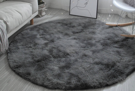 Shaggy Ombre Strado Round Carpet 140x140 OmbreGrey (Dark Gray)