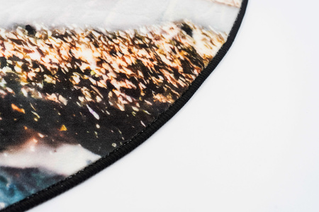 Round carpet NOVO Strado modern for living room marble pattern velvet GoldBank 160x160 cm