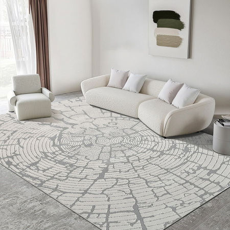 Dywan 160x230 do salonu pętelkowy duży japandi nowoczesny ciężki gruby POLO, szary