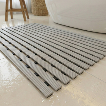 MATA łazienkowa antypoślizgowa POD PRYSZNIC brodzik do sauny basenu 43x61, szara