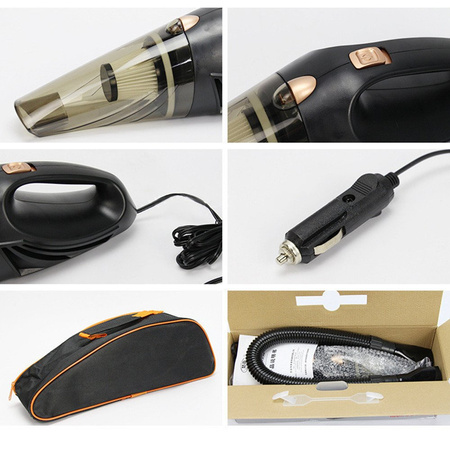 Caraymin HF2001 car vacuum cleaner - compact 120W with HEPA filter and tips