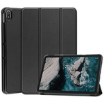 Etui Smart Case do Nokia T20, czarne - ochronne z podstawką, dostęp do portów i przycisków
