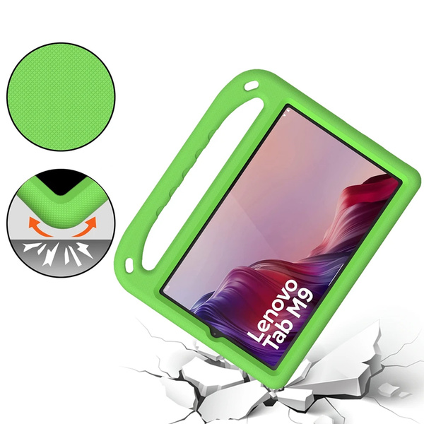 Puzdro s držiakom FunColor na Lenovo Tab M9 9 2023 TB310, čierne - ochranné so stojanom