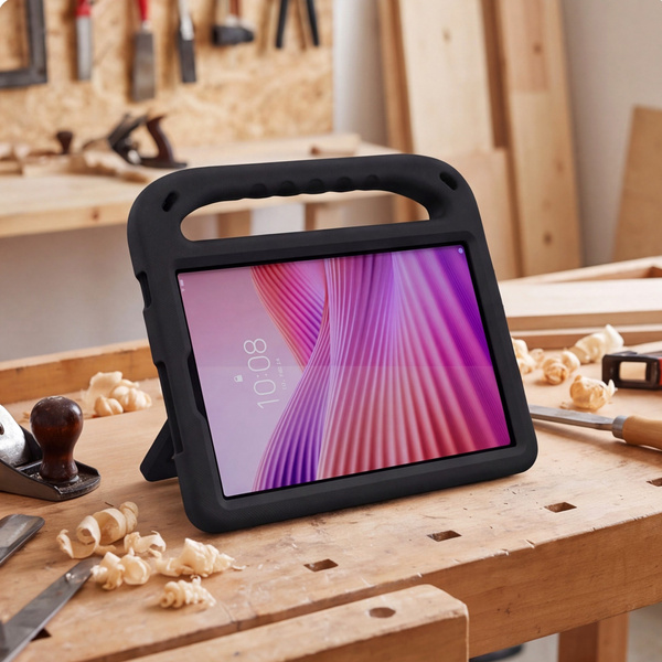 Etui ochronne z uchwytem do Lenovo Tab One 8.7 2025 TB305FU TB305XU, czarne, z podstawką
