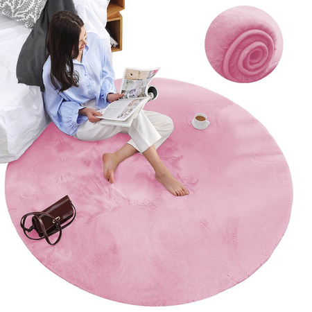 Rabbit Strado round rug 180x180 SakuraPink (Pink)