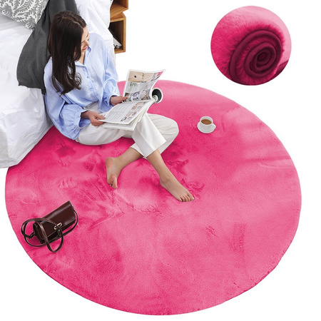Rabbit Strado 150x150 round rug HotPink (Pink)