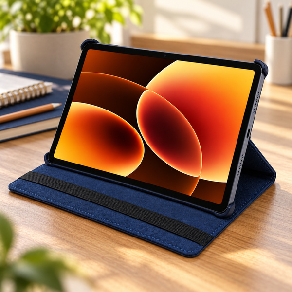 Etui obrotowe do Xiaomi Pad 7 / 7 PRO / Pad 8 / 8 PRO / Pad 9 z klapką - granatowe