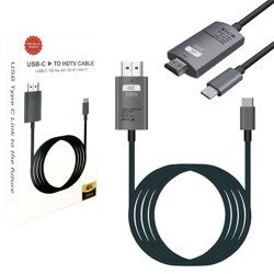 Kabel USB-C 3.1 - HDMI 2m 4K K1 (Czarny)