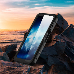 Puzdro vodeodolné IP68 360+ remienok na Samsung Galaxy A25 5G, čierne - ochranné so stojanom
