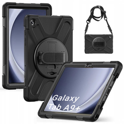 Armor case with handle and strap for Samsung Galaxy Tab A9 Plus 11 (Black)