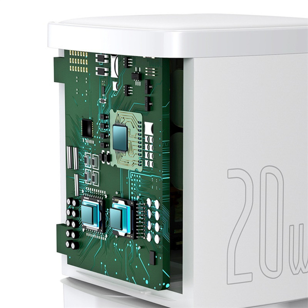 Ładowarka sieciowa Baseus Cube 20W USB-C - biała