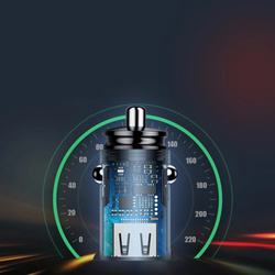 Baseus Circular inteligentná nabíjačka automobilová 2x USB QC3.0 Quick Charge 3.0 Scp Afc 30W