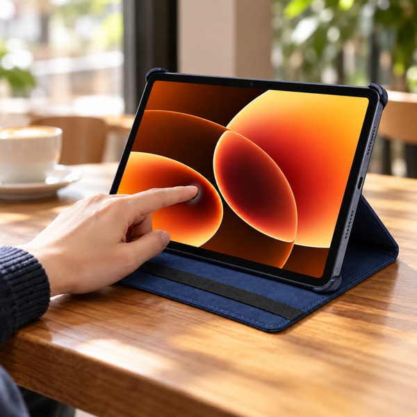 Etui obrotowe do Xiaomi Pad 7 / 7 PRO / Pad 8 / 8 PRO / Pad 9 z klapką - granatowe