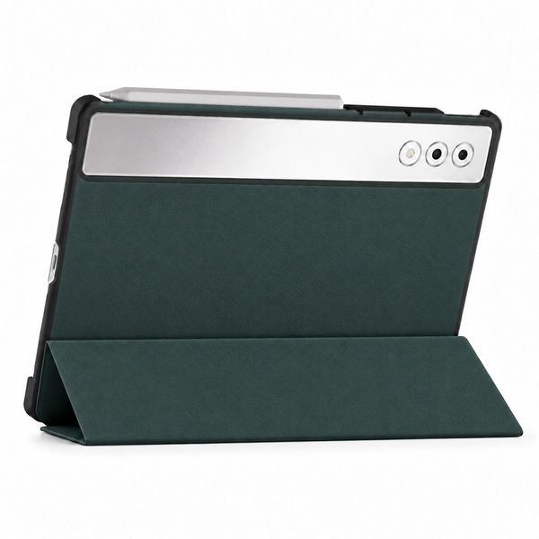 Etui Smart do Lenovo Yoga Tab Plus 12.7 2025 z klapką i podstawką - zielone