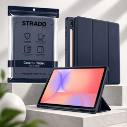 Etui do Galaxy Tab S10 Lite 10.9/S10 FE/S9 FE/ S9/ S8 z miejscem na rysik - granatowe