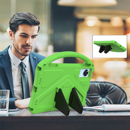 Puzdro FunColor na Lenovo Idea Tab 11, zelené - ochranné so stojanom