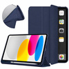 Puzdro Smart na iPad 10.9 2022 Gen. 10 / iPad 11 2025 A16 Gen. 11 s klapkou, tmavomodré - ochranné so stojanom