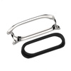 Pasek skórzany do 215 mm do Xiaomi Mi Band 3 / 4, czarny - wymienny