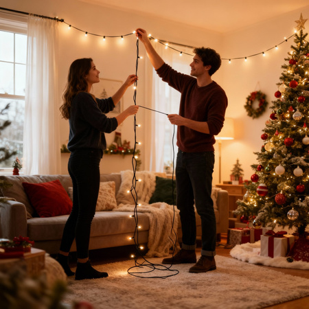 Lampki choinkowe 1512 LED białe ciepłe wewnętrzne zewnętrzne 15m TIMER IP44, białe