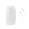 Bezdrôtová myš počítačová myš Bluetooth 2.4G optický senzor, biela