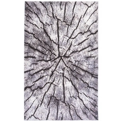 NOVO Strado modern tree trunk carpet for living room delicate grey velvet pattern Grey Trunk 140x200 cm
