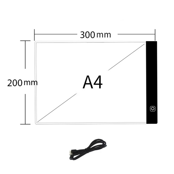 Doska kresliarska podsvietená LED A4 Tabuľa tablet grafický kopírka