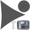 Żagiel przeciwsłoneczny szary trójkątny 3,6m ochrona UV wodoodporny +lina