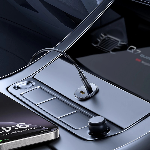Ładowarka samochodowa do tabletu i telefonu Baseus GoTrip 2 x USB-C 30W, czarna