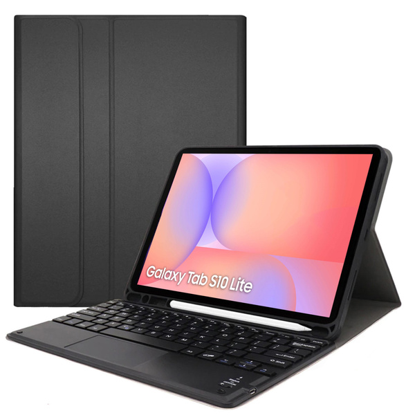 Etui z klawiaturą Bluetooth do Samsung Galaxy Tab S7 / S8 / S9 / S9FE / S10FE / S10 Lite, czarne - ochronne