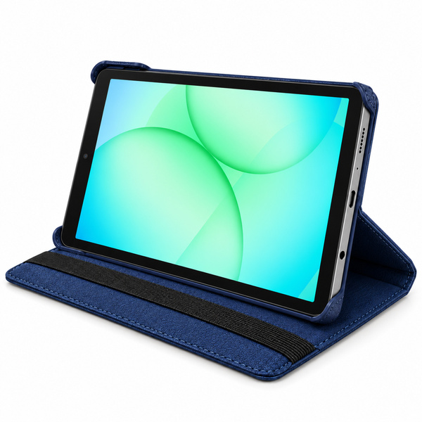 Etui obrotowe do Samsung Galaxy Tab A11 X135/ X133 A9 SM-X115/X110 - granatowe
