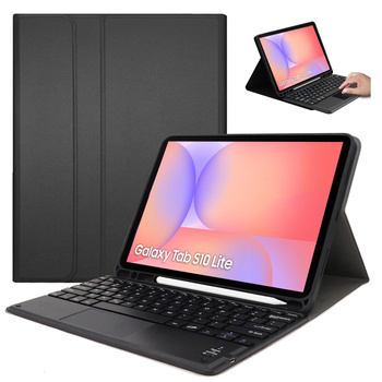 Etui z klawiaturą Bluetooth do Samsung Galaxy Tab S7 / S8 / S9 / S9FE / S10FE / S10 Lite, czarne - ochronne