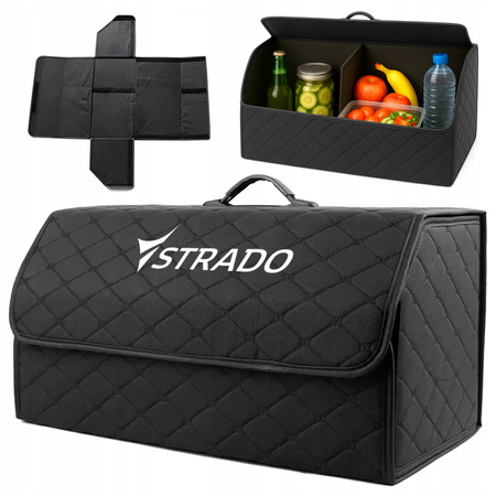 Folding large organizer for car trunk quilted trunk bag tote for shopping and tools