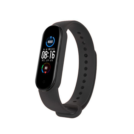Remienok silikónový na Xiaomi Mi Band 7, čierny - vymeniteľný, pohodlný na každý deň