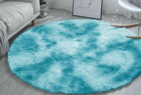 Shaggy Ombre Strado Round Carpet 100x100 OmbreBlue (Light Blue)