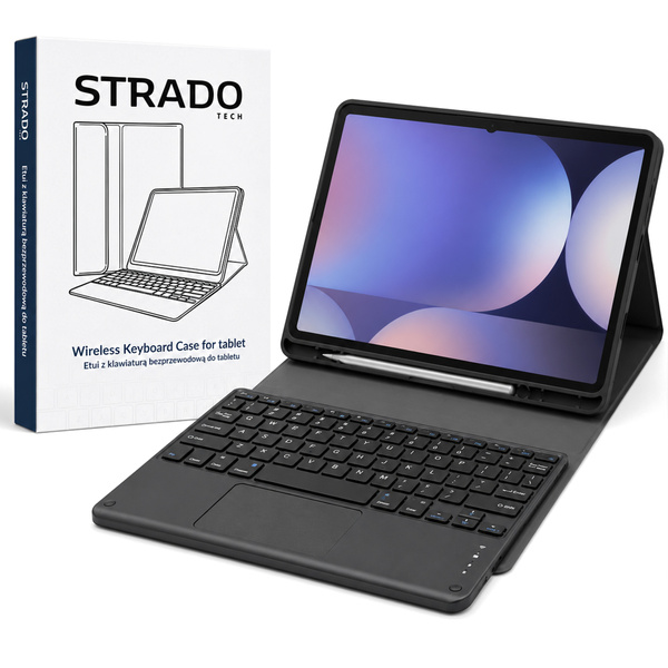 Etui z klawiaturą touchpad do Galaxy Tab S10 Lite 10.9" SM-X406 SM-X400 2025 ochronne czarne
