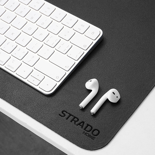 Desk mat mouse pad large Strado 90x45 (Black)