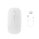 Bezdrôtová myš počítačová myš Bluetooth 2.4G optický senzor, biela