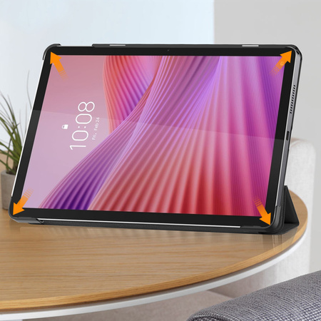 Puzdro Smart na Lenovo Tab 10.1 2025 s klapkou / Lenovo Tab, čierne - ochranné so stojanom